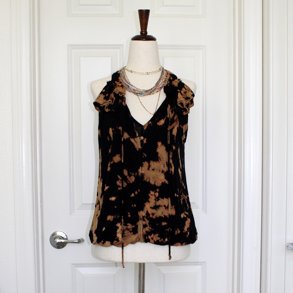 Handmade tie dye Bordeaux for Anthropologie blouse by Hue Revival